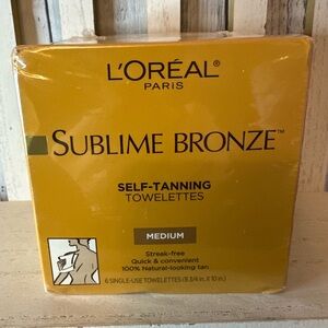 L'Oreal Paris Sublime Bronze Self-Tanning Towelettes for Body 6 CT - 2 Boxes New